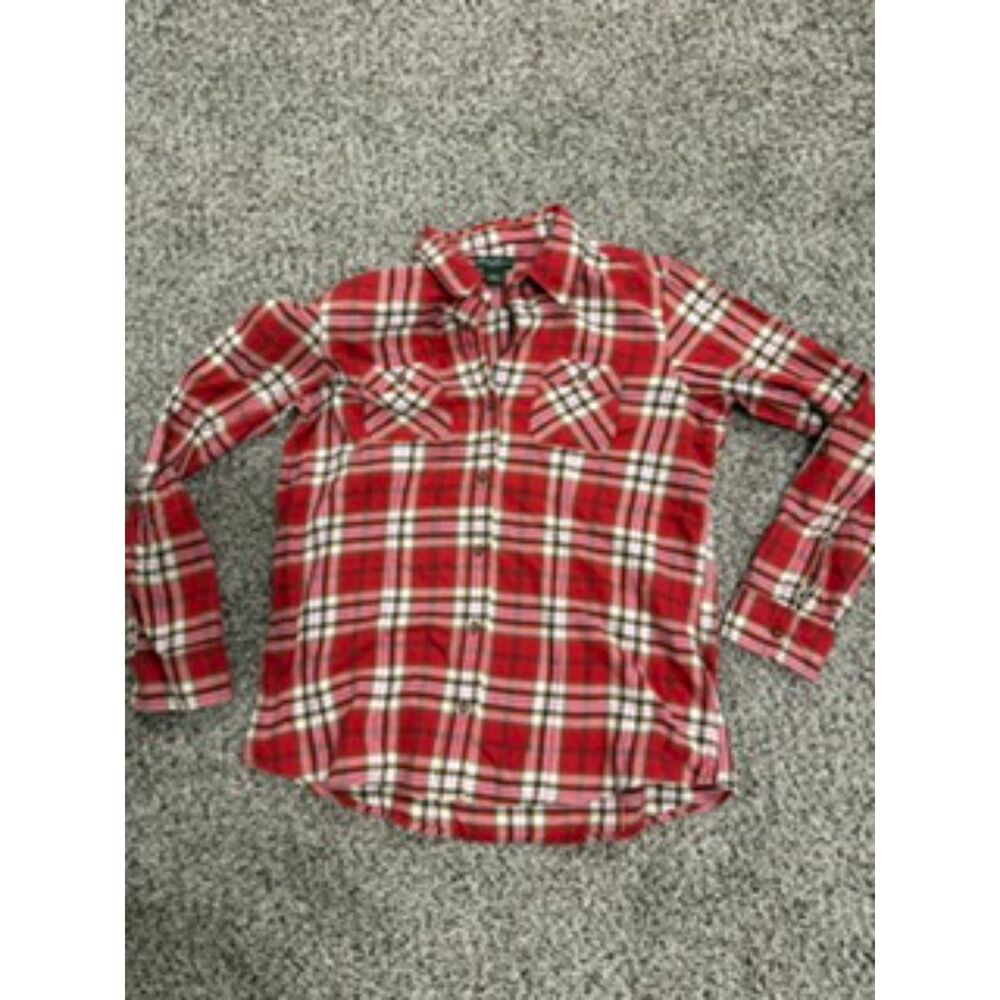 Eddie Bauer Women's Size Large Plaid Long Sleeve Button Up
